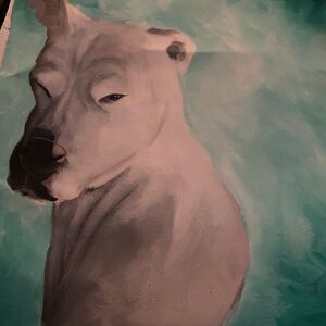 Hand painted dog artwork